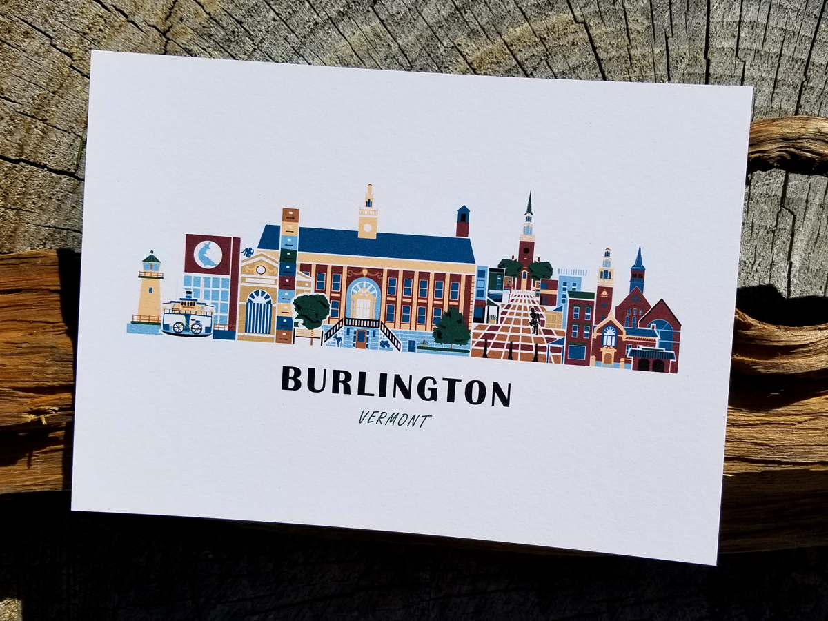 Burlington Vermont Cityscape | Art Print